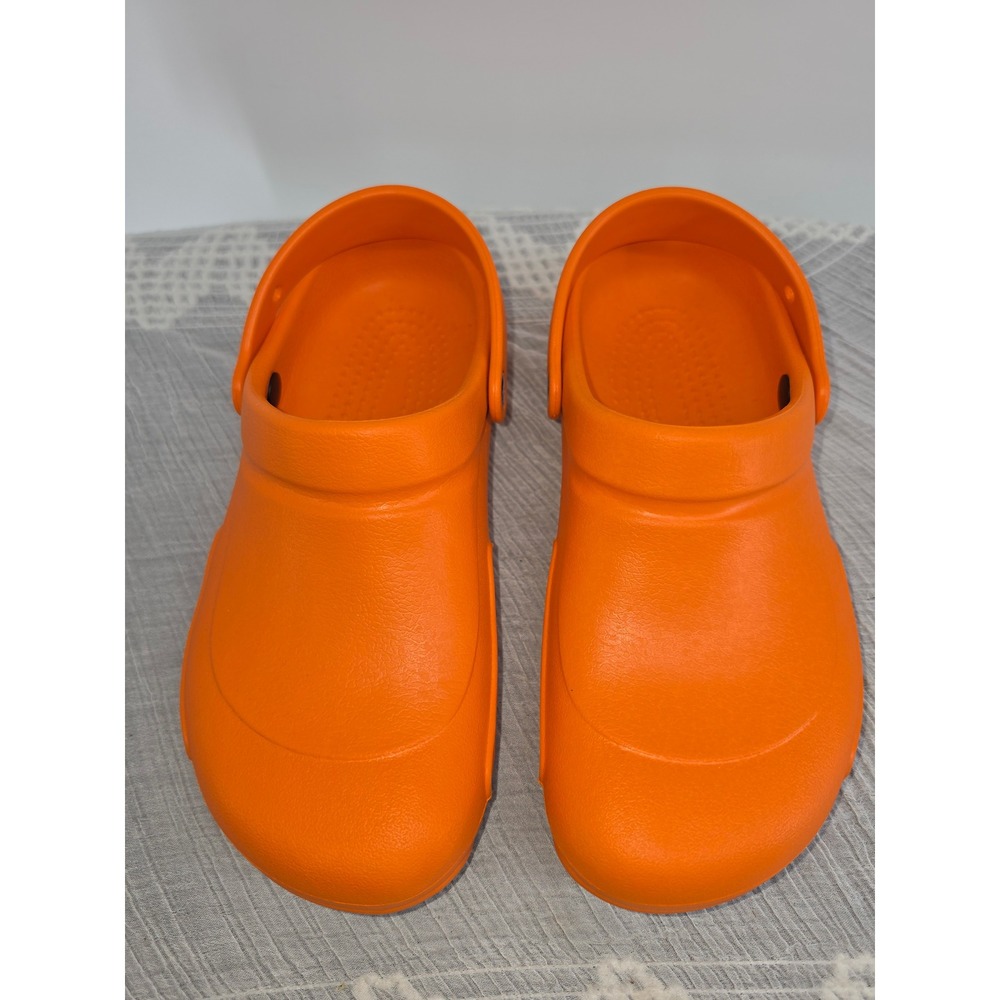 Crocs Bistro Clogs Orange Slip Resistant Work Shoes Mens 10 Womens 12 10075